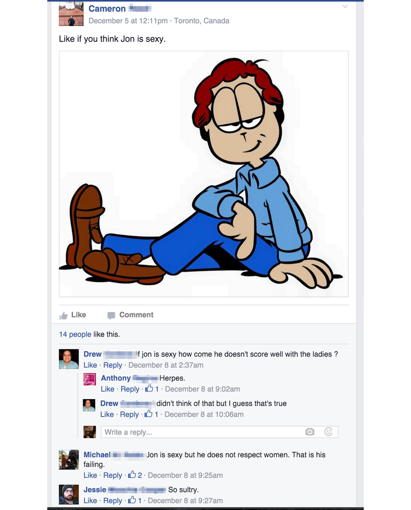 Illustration for article titled This Private Garfield Facebook Group Is the Last Irony-Free Place on the Internet